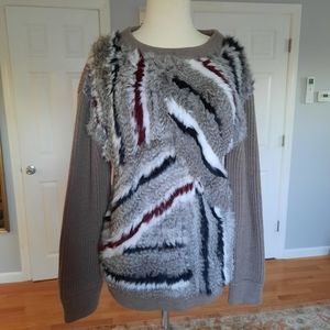 Diane von Furstenberg Jamesyn rabbit fur sweater